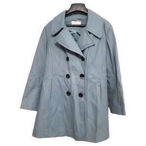 Anne Klein Women's Light Blue Peacoat